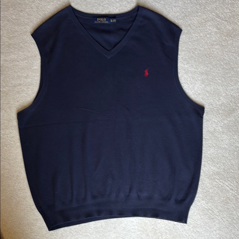 Polo by Ralph Lauren Blue V-Neck Sweater